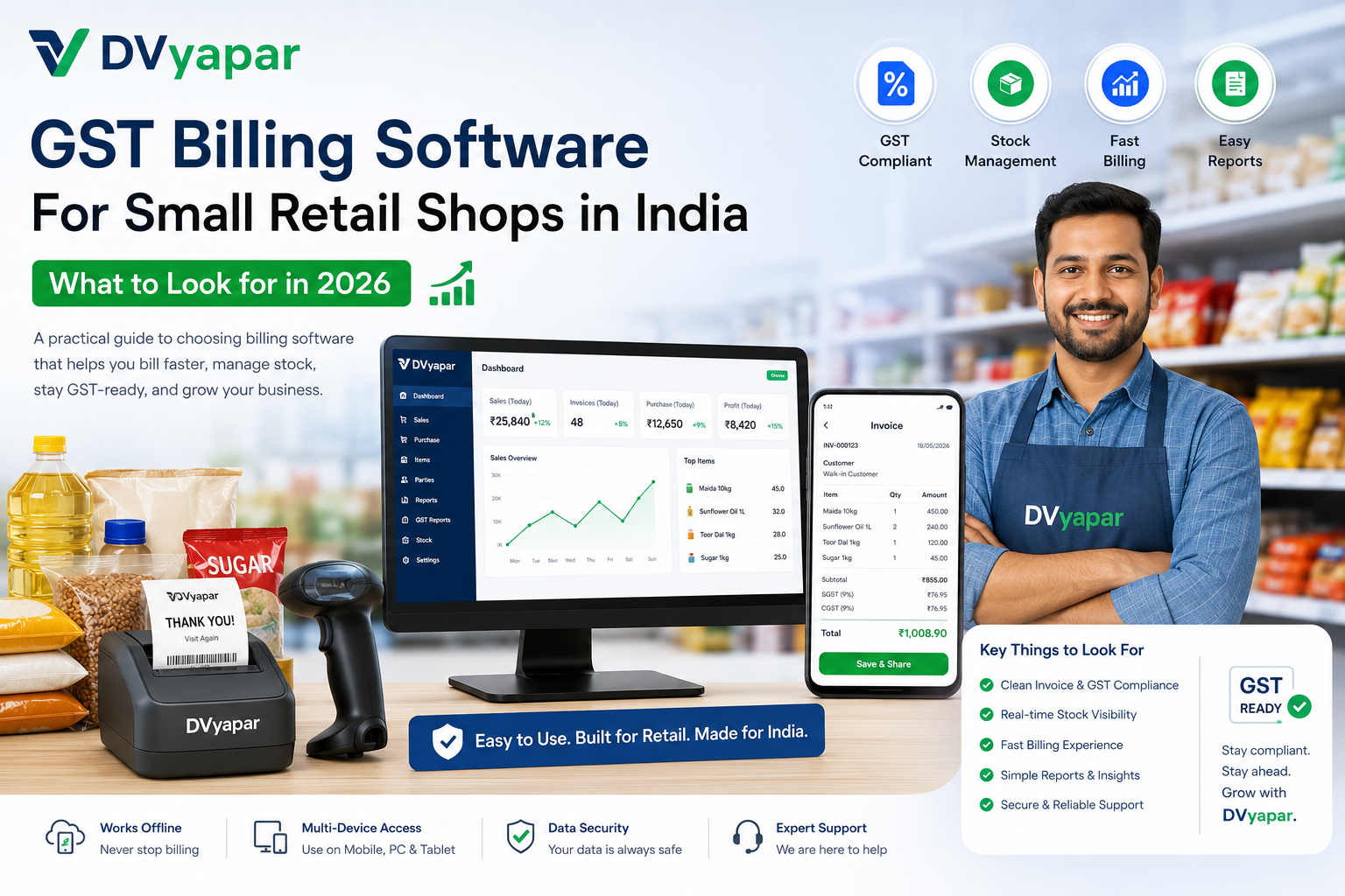 GST Billing Software for Small Retail Shops in India: What to Look For in 2026